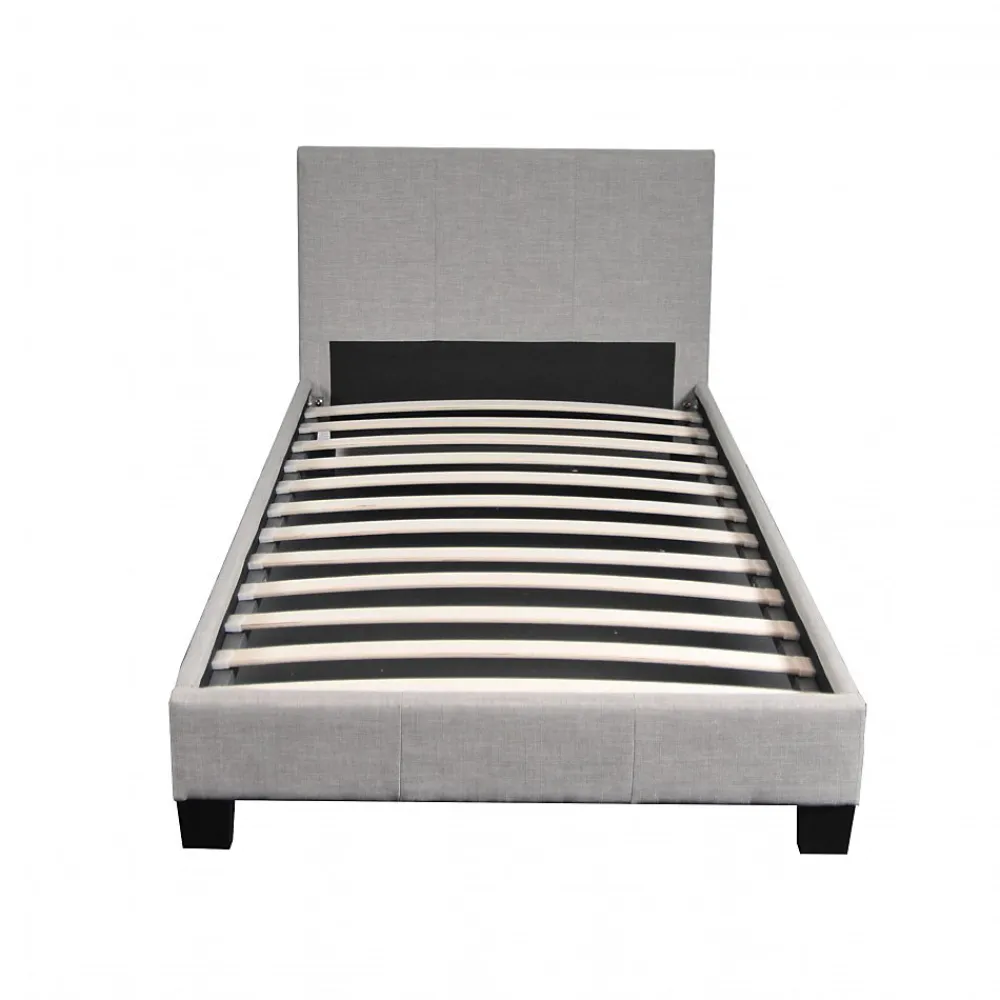 Lit DUBLIN 90x190 + 1 sommier / Gris clair>Weber Industries Sale