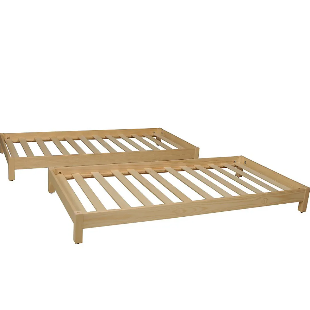 Lit empilable JONAS 80x200 (lot de deux lits)+ 2 sommiers / Naturel>Weber Industries Discount