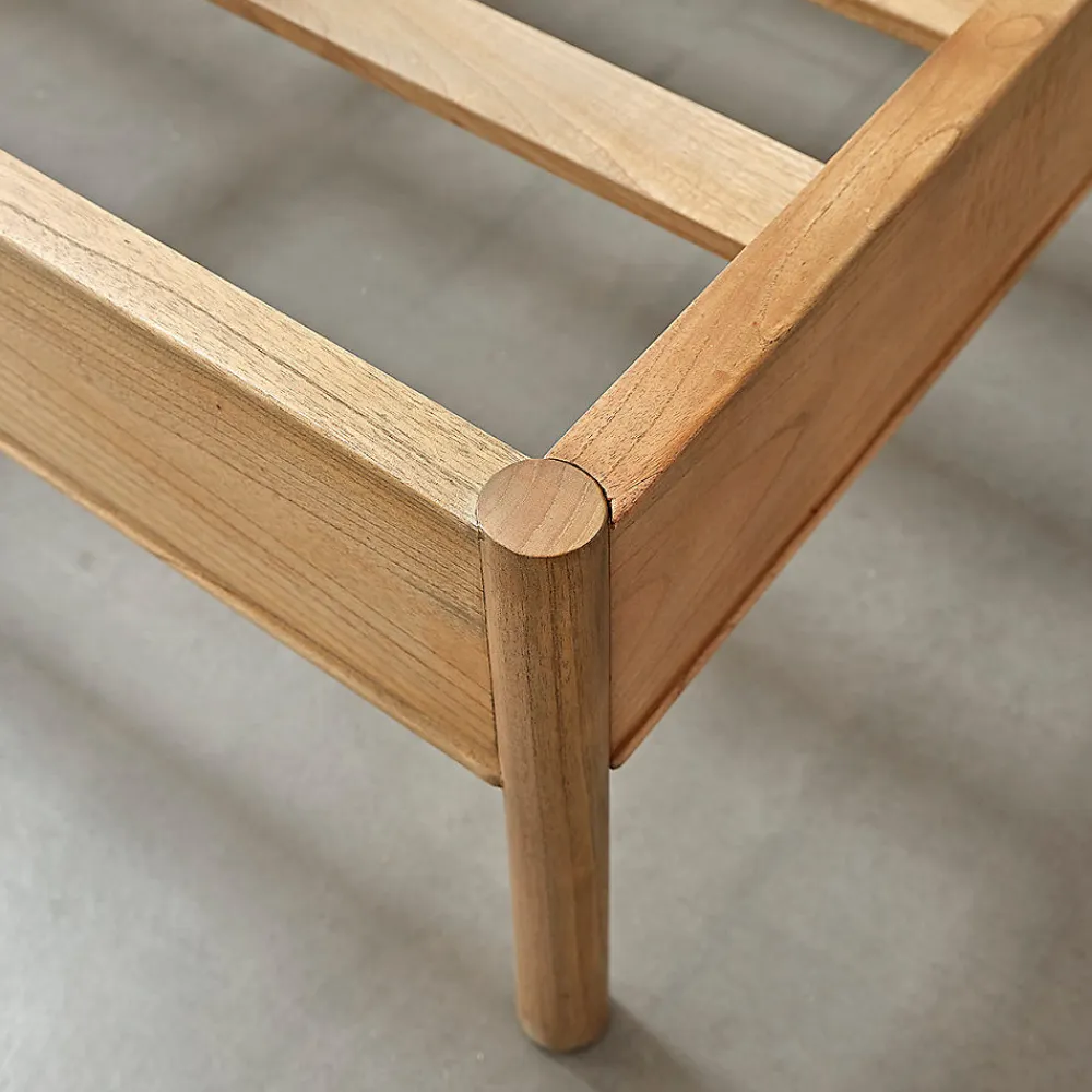 Lit en bois massif 160 cm avec sommier>Berah Getah Hot