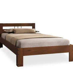 Idimex Lit en bois THEO 100 x 200 cm - Coloris châtaignier* Lit Simple