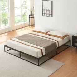 Lit en métal Trerunta acier 180 x 200 cm noir en.casa>[En.Casa] Sale
