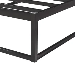 [En.Casa] Lit en métal Trerunta acier 90 x 200 cm noir en.casa* Lit Simple