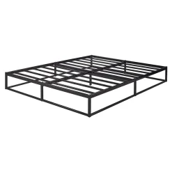Lit en métal Trerunta acier 160 x 200 cm noir en.casa><noscript><img width=