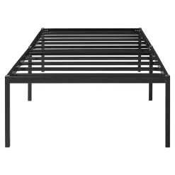 Lit en métal Vaardö acier 90 x 200 cm noir en.casa><noscript><img width=