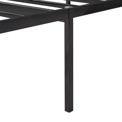 Lit en métal Vaardö acier 90 x 200 cm noir en.casa><noscript><img width=