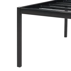 Lit en métal Vaardö acier 90 x 200 cm noir en.casa><noscript><img width=