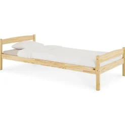 Idimex Lit en pin BORIS, 90 x 200 cm, vernis naturel* Lit Simple