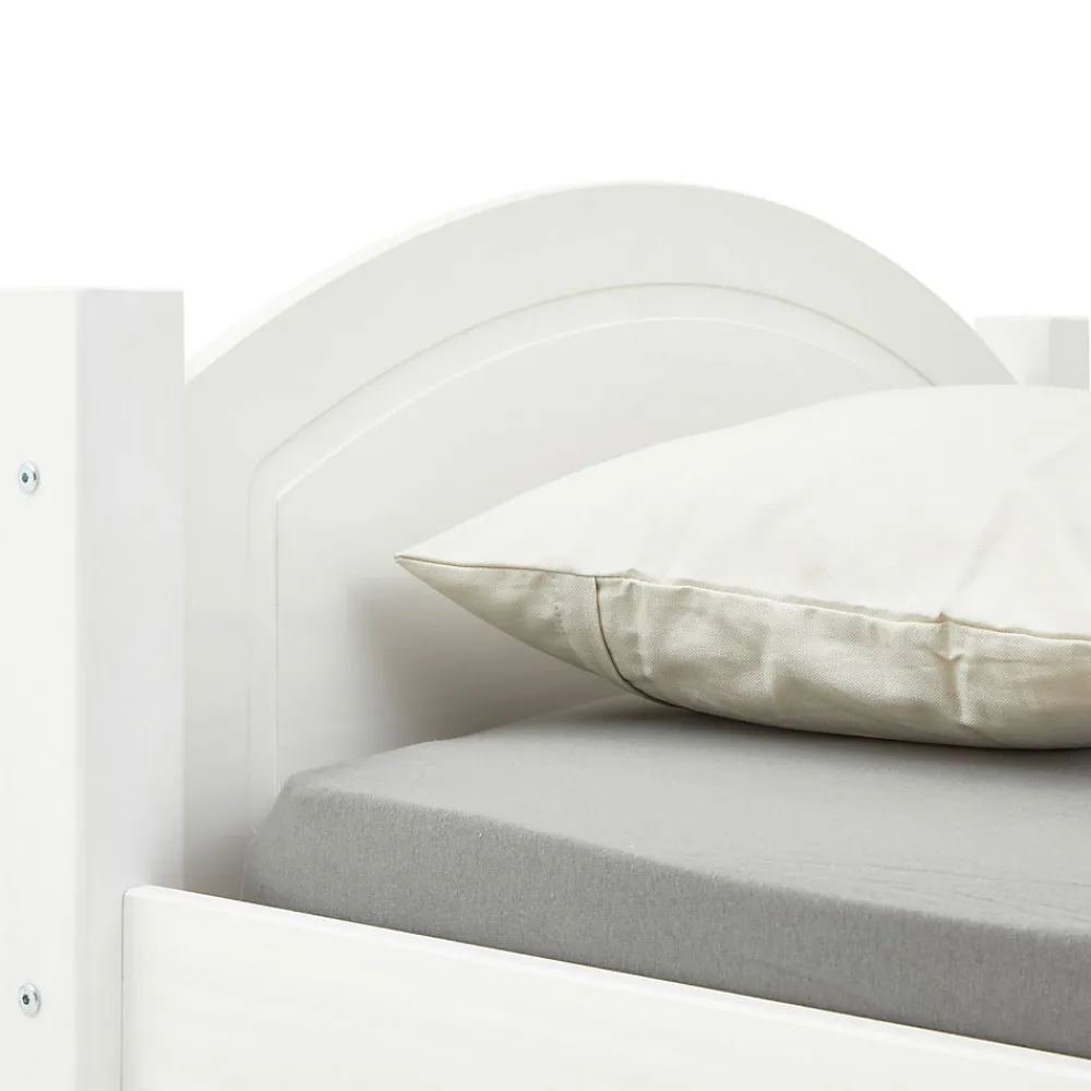 Lit en pin FLIMS, 90 x 200 cm, lasuré blanc>Idimex
