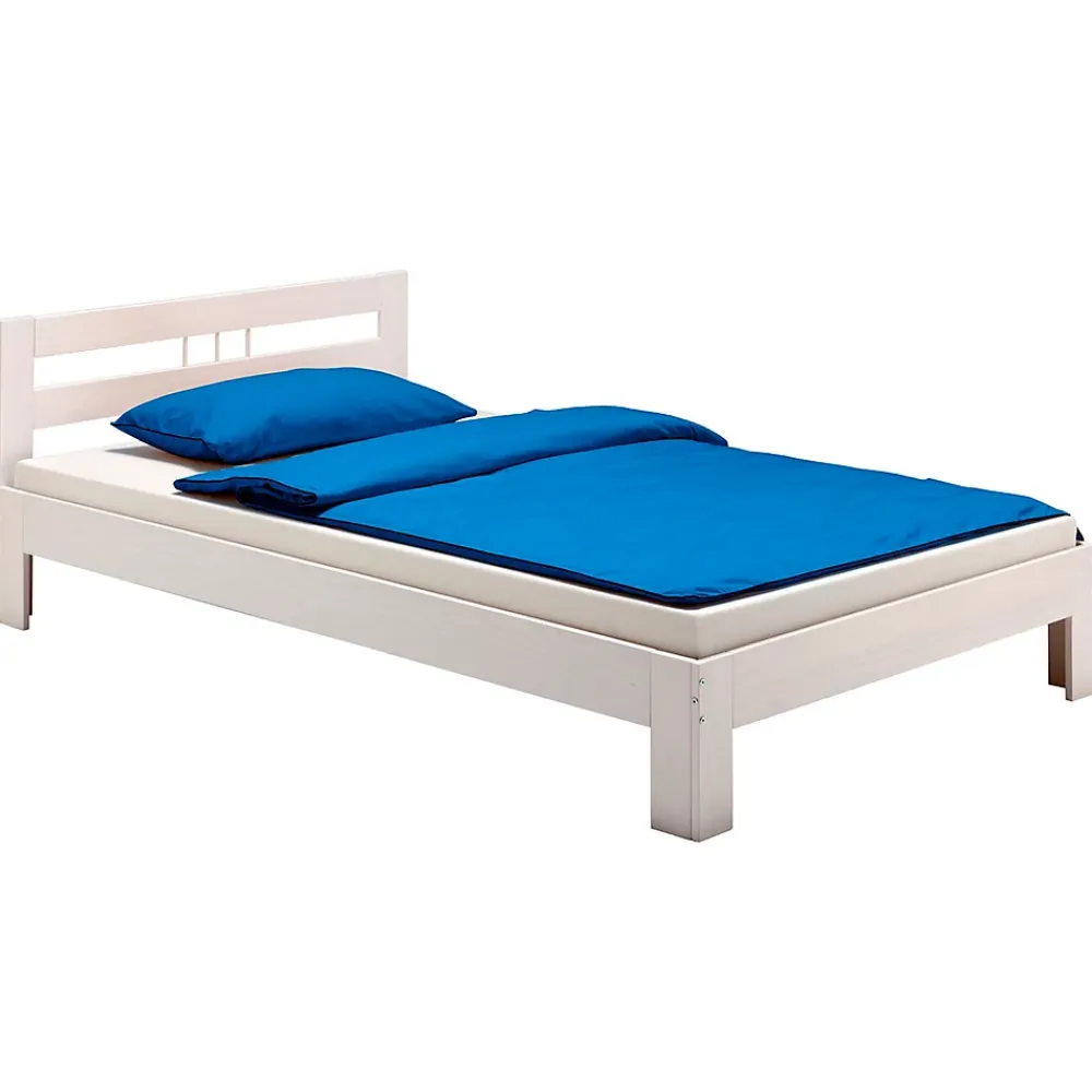 Idimex Lit en pin THEO, 90 x 190 cm, lasuré blanc* Lit Simple