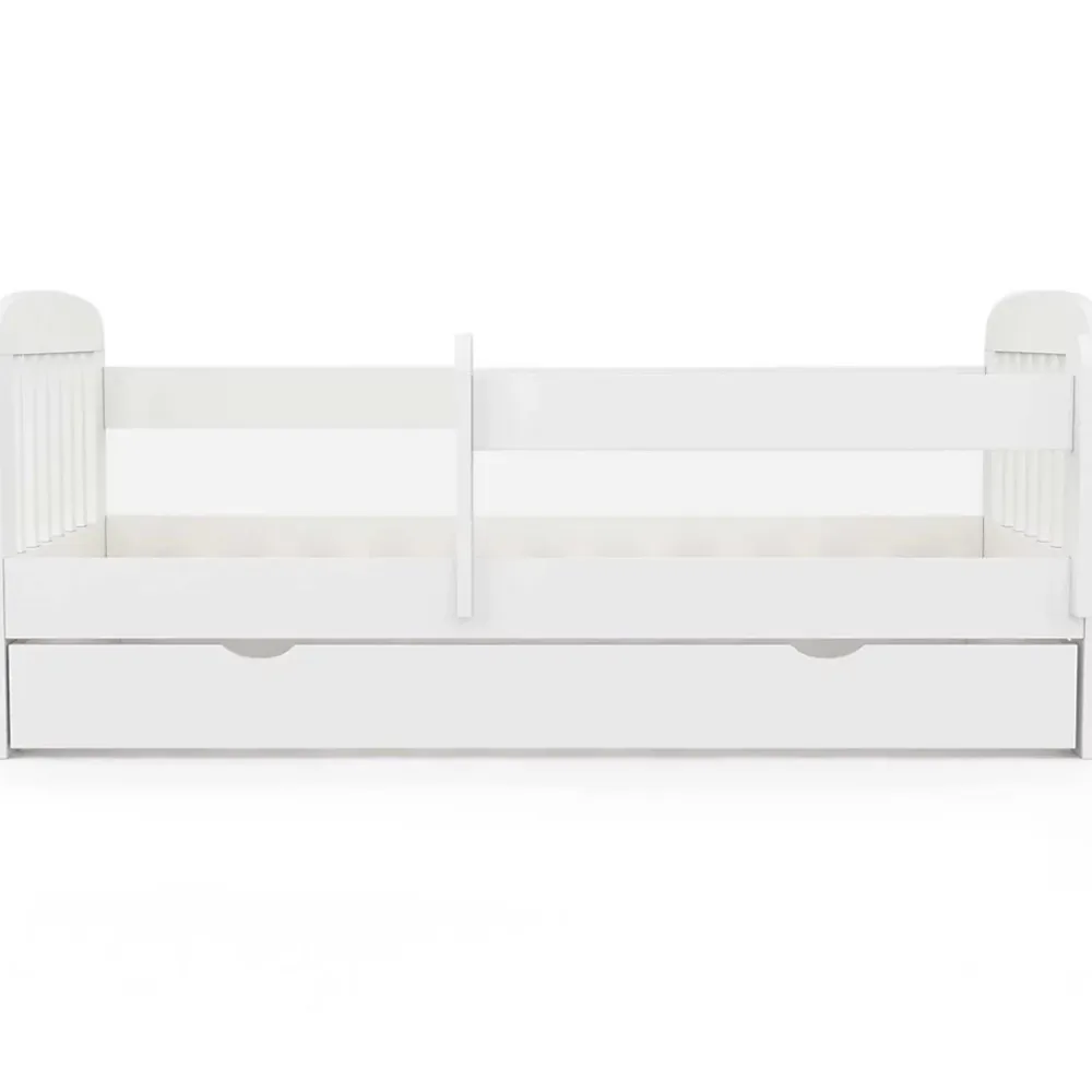 IDMarket Lit enfant 80 x 160 cm LILIA 1 tiroir de rangement avec sommier et barrières* Lit Avec Rangement