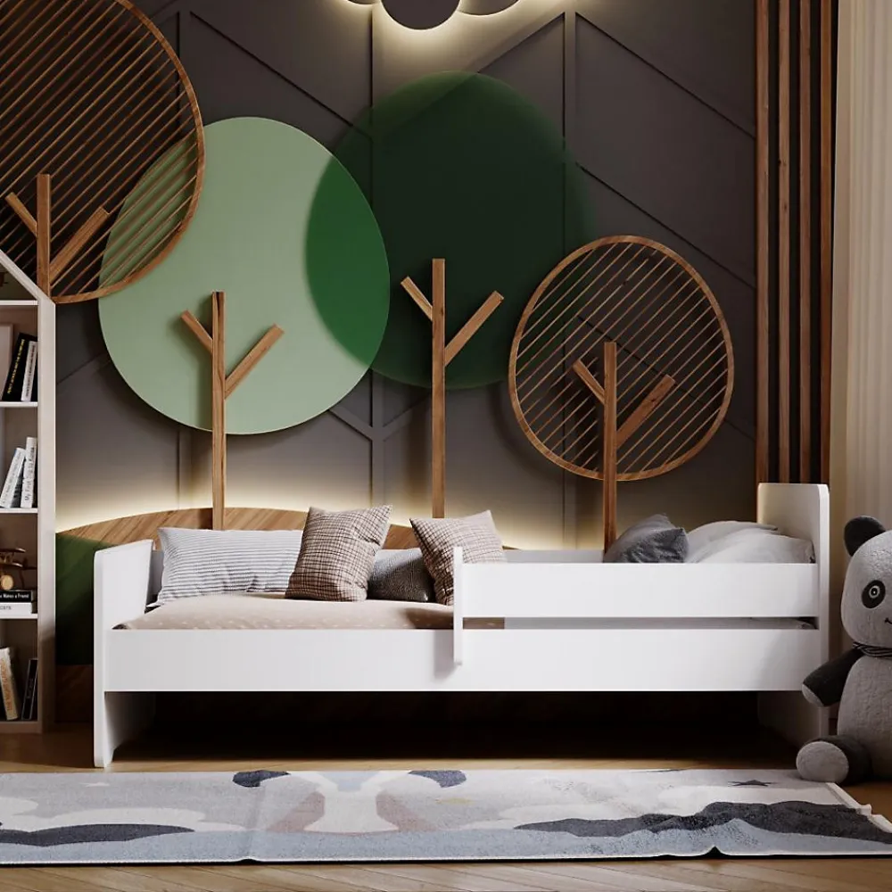 Lit enfant Aksil avec sommier et matelas - 160 cm x 80 cm>Htmeubles Discount