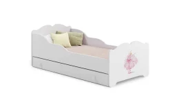 Lit enfant ALMENA avec tiroir matelas et cadre inclus - Princesse rose - 160 cm x 80 cm>Htmeubles Best