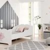 Kobi Lit enfant ANNA avec matelas 160x80 Princesse en couronne*Enfant Lit Enfant