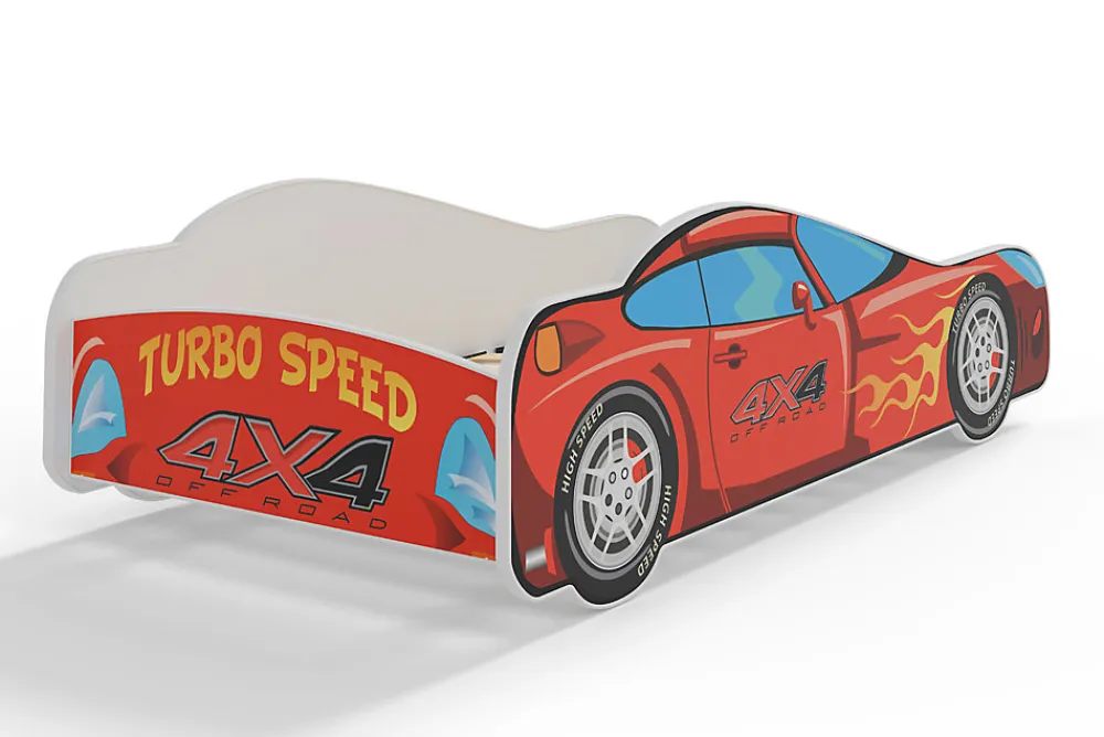 Lit enfant auto 4x4 140x70 multicolour>Kobi Discount