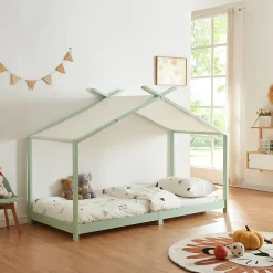 Lit enfant Brome bois de pin 90 x 200 cm vert menthe blanc en.casa>[En.Casa] Hot