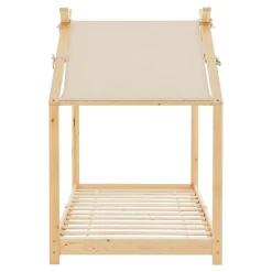 [En.Casa] Lit enfant Brome bois de pin 90 x 200 cm naturel beige en.casa*Enfant Lit Enfant