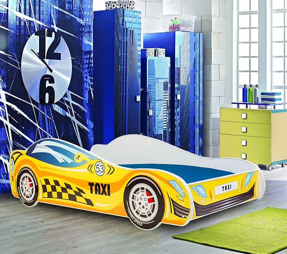 Kobi Lit enfant Car Taxi 160x80 avec matelas*Enfant Lit Enfant