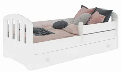 Kobi Lit enfant Felix 160x80 avec tiroir blanc* Ensemble Sommier Et Matelas