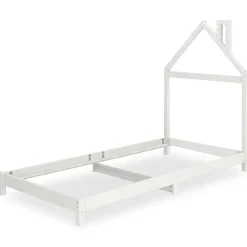 Idimex Lit enfant LIZ 90 x 190 cm en pin massif - Blanc*Enfant Lit Enfant