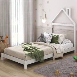 Idimex Lit enfant LIZ 90 x 190 cm en pin massif - Blanc*Enfant Lit Enfant