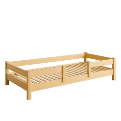 Kobi Lit enfant Lofto 160x80 avec barreaux - bois naturel*Enfant Lit Enfant