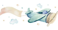 Lit enfant LUK avec tiroir et barreau 140x70 Airplane><noscript><img width=