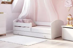 Lit enfant LUK avec tiroir et barreau 140x70><noscript><img width=