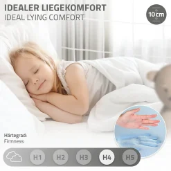 Lit enfant 80x160cm avec matelas H10cm blanc en bois but de foot et sommier à lattes><noscript><img width=