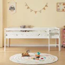 Lit enfant Siikalatva bois de pin 90 x 200 cm blanc en.casa>[En.Casa] Online
