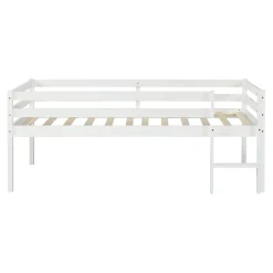 Lit enfant Siikalatva bois de pin 90 x 200 cm blanc en.casa><noscript><img width=
