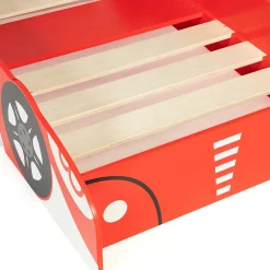 IDMarket Lit enfant voiture formule 1 TEDDI 70 x 140 CM rouge*Enfant Lit Enfant