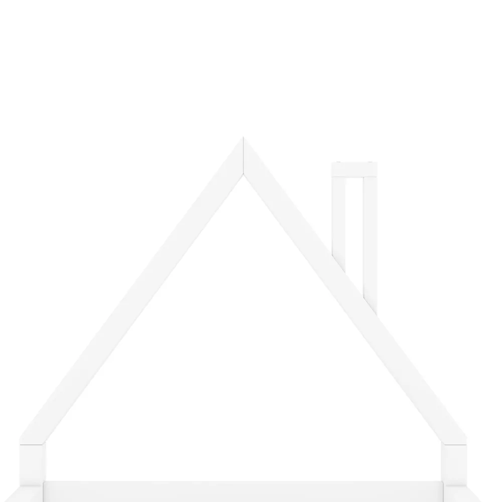 Okwish Lit enfant 90x200 cm - Lit Simple en Pin Massif et MDF, Structure Solide avec 7 Lattes, Sans Matelas, Blanche*Enfant Lit Enfant