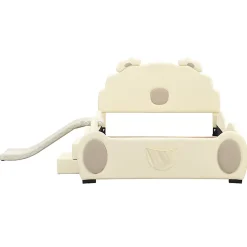 Lit Enfant 140x200cm, Lit Carton avec Toboggan, Beige><noscript><img width=