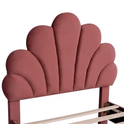 Lit Enfant 90x200cm Tête Fleurs Velours Rouge Haricot>Blackcolors Outlet