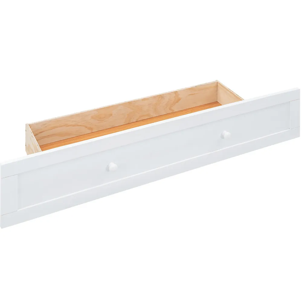 Lit Escamotable 140x200cm, Avec Tiroirs, Petit Étagère, Transformable, Blanc>Fortuna lai Clearance