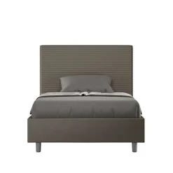 Lit Focus avec sommier rembourré 120x210 simili cuir cappuccino>Ityhome Online