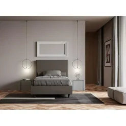 Lit Focus avec sommier rembourré 120x210 simili cuir cappuccino><noscript><img width=