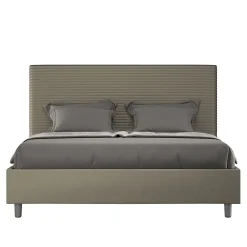 Lit Focus sans sommier rembourré 160x190 simili cuir cappuccino>Ityhome Online