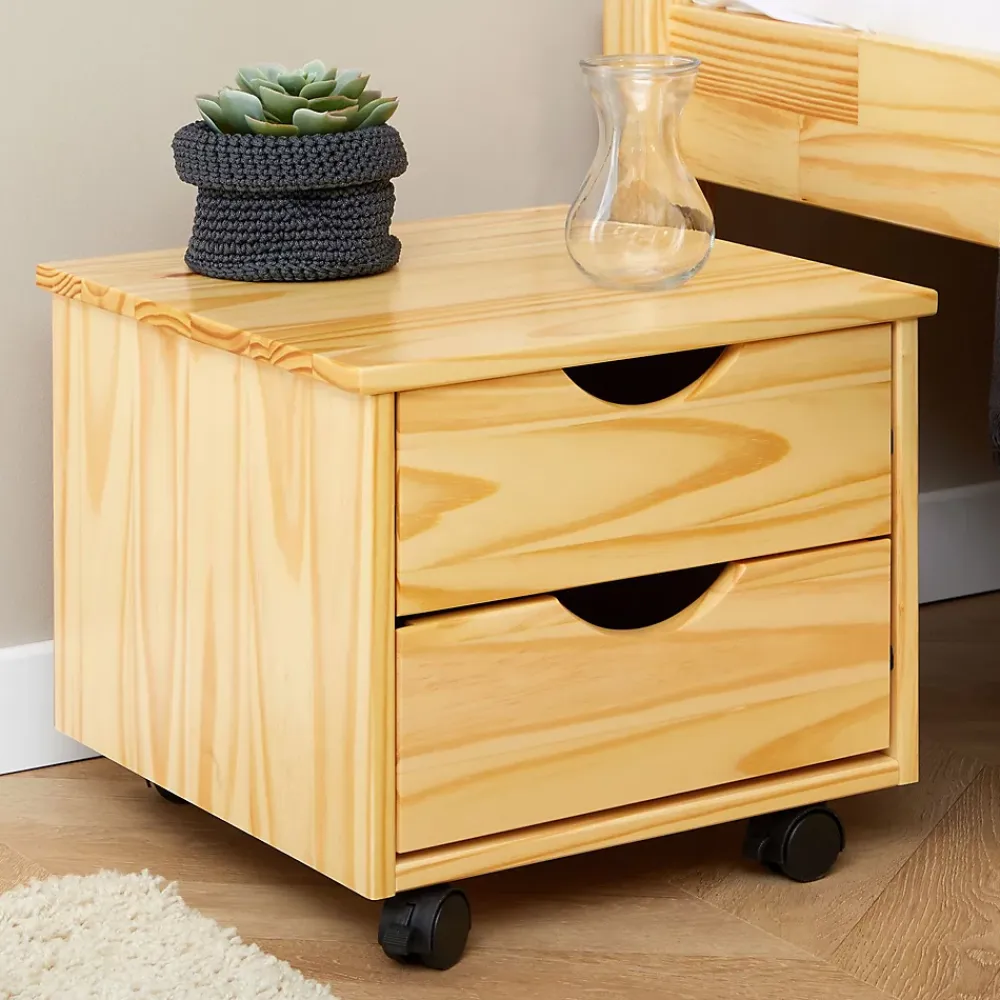 Idimex Lit fonctionnel SABRINA 90x190 cm, en pin massif naturel* Lit Avec Rangement