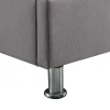 Idimex Lit futon simple NIZZA, 120 x 190 cm, avec sommier, revêtement en tissu gris* Lit Simple