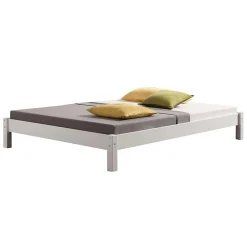 Lit futon TAIFUN, en pin massif, 140 x 200 cm, lasuré blanc>Idimex Best