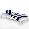 Idimex Lit futon TAIFUN, en pin massif, 90 x 200 cm, lasuré blanc* Lit Simple