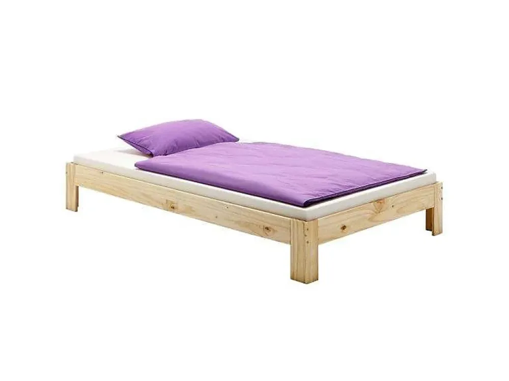 Idimex Lit futon THOMAS, en pin massif, 90 x 200 cm, vernis naturel* Lit Simple