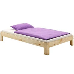 Idimex Lit futon THOMAS, en pin massif, 90 x 200 cm, vernis naturel* Lit Simple