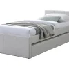 Vente-unique Lit gigogne 90 x 190 cm - Tissu - Beige - DORITALO*Enfant Lit Enfant