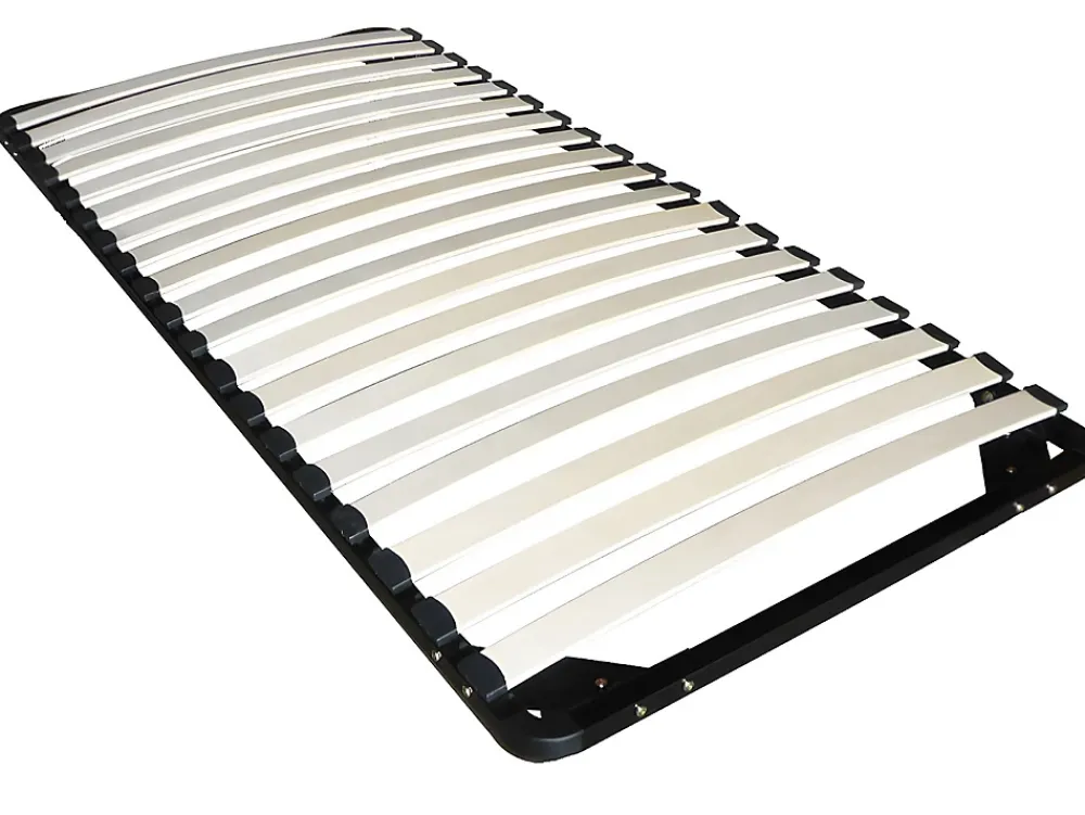 Vente-unique Lit gigogne 2 x 90 x 190 cm - Coloris : Naturel et blanc + matelas + sommier - SONIA*Enfant Lit Enfant