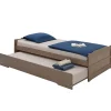 Idimex Lit gigogne LORENA en pin massif, 90 x 190 cm, lasuré taupe* Lit Gigogne