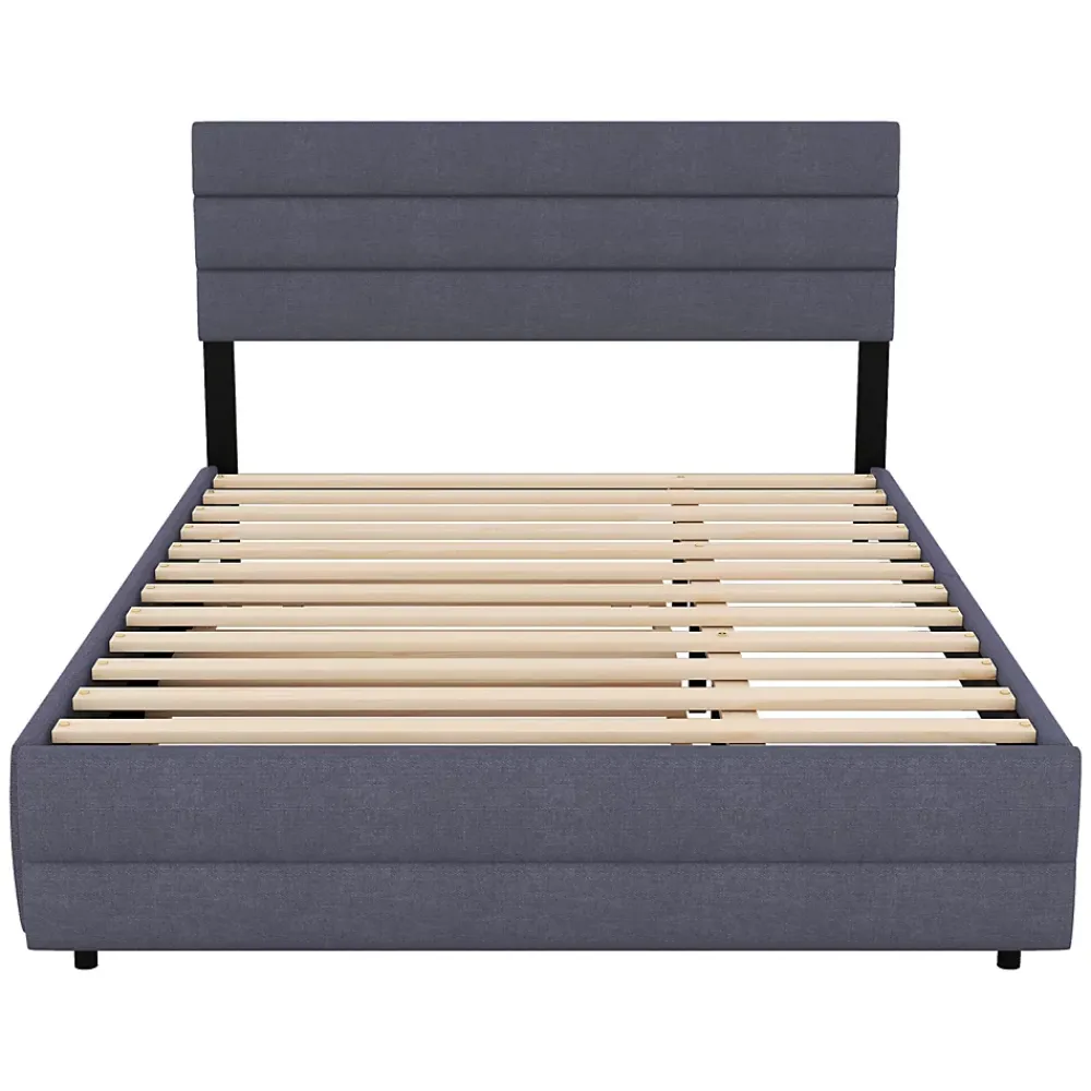 ProximaX Lit gigogne pour adulte et enfant 140 x 200cm & 90 x 190cm avec broche pour deux personnes et deux tiroirs, gris* Lit Coffre