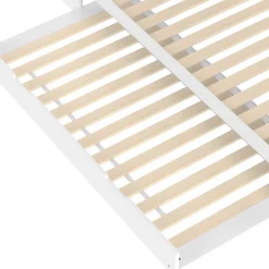 Lit Gigogne 90x200 cm - avec Lit Tiroir 90x190 cm et Rangement, Lit Multifonction Bois Kiefernholz + MDF + Plywood - Blanc><noscript><img width=