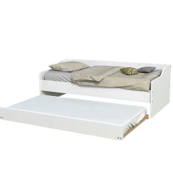 Bb Loisir Lit gigogne 90x200cm blanc SWITY Blanc inclus sommier et 1 tiroir lit* Lit Gigogne